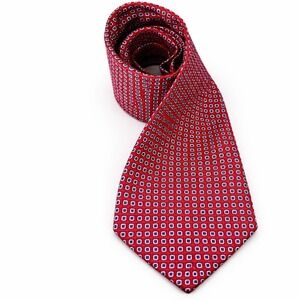 Polo Ralph Lauren Red Geometric Print Silk Tie